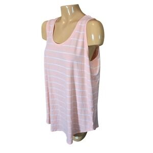 The Sweatshirt Project French Laundry Womens Tank Top Peach X Large Striped